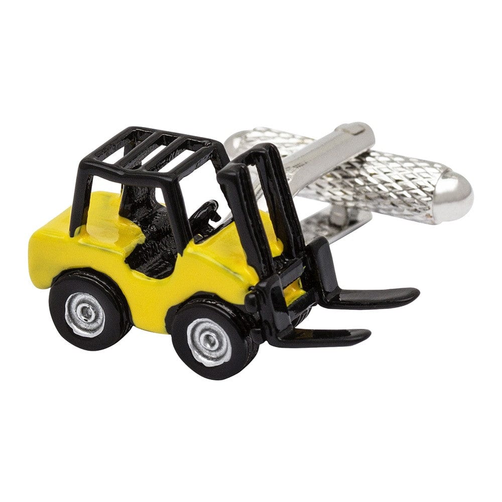 Cufflink Man Cufflinks Yellow Forklift Truck Cufflinks