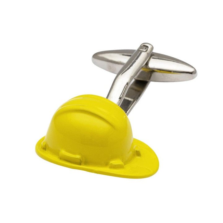 Cufflink Man Cufflinks Yellow Hard Hat Cufflinks