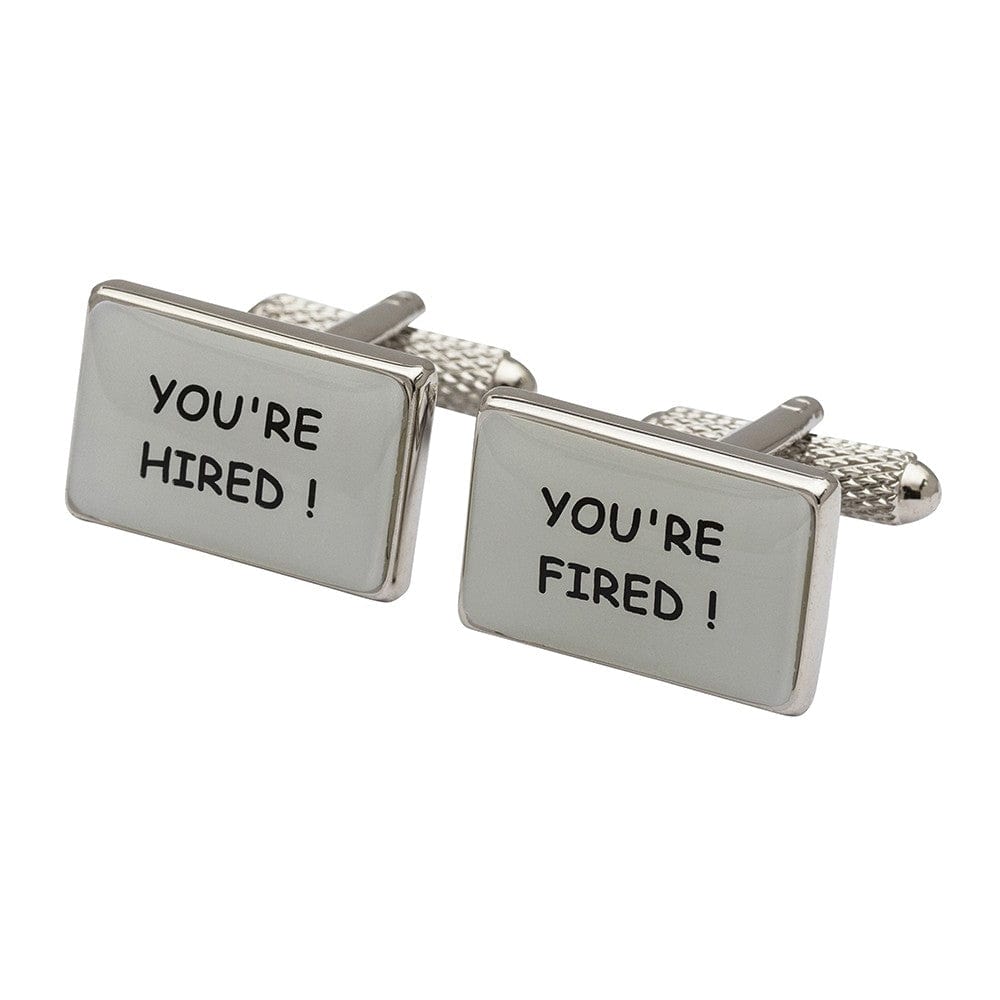 Cufflink Man Cufflinks You're Hired - You're Fired Cufflinks