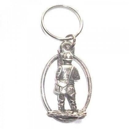 Cufflink Man Key Rings Fisherman Pewter Key Ring