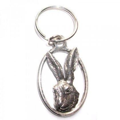 Cufflink Man Key Rings Hares Head Pewter Key Ring