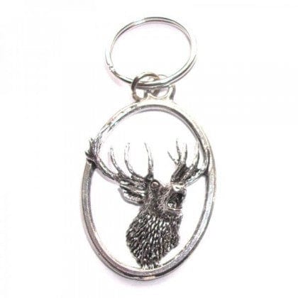 Cufflink Man Key Rings Roaring Stag Pewter Key Ring