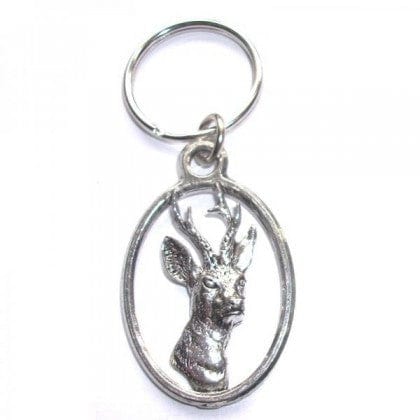 Cufflink Man Key Rings Roe Deer Pewter Key Ring