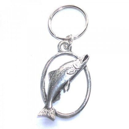 Cufflink Man Key Rings Salmon Fish Pewter Key Ring