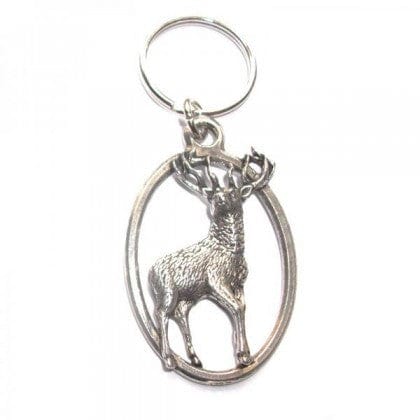 Cufflink Man Key Rings Standing Stag Pewter Key Ring