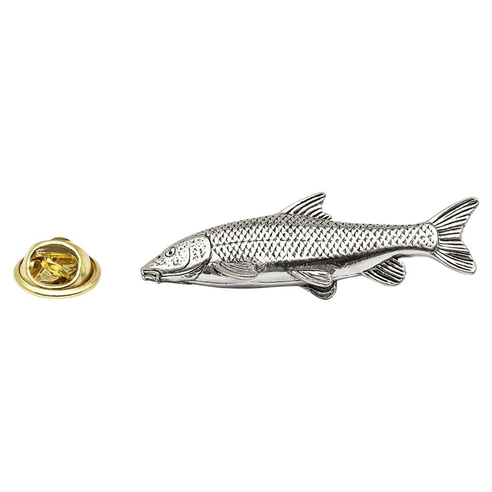 Cufflink Man Lapel Pins Barbel Fish - Fishing - Pewter Lapel Pin Badge