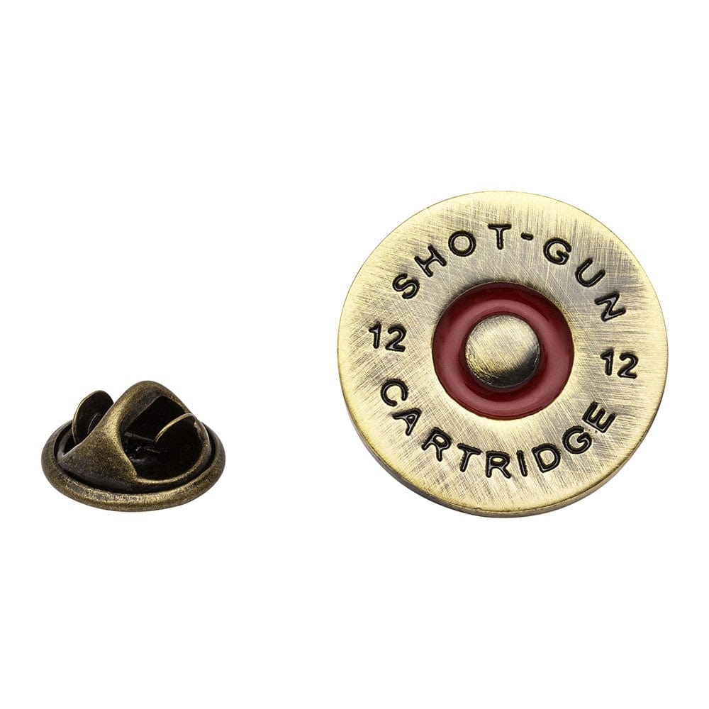 Cufflink Man Lapel Pins Brass Shotgun Cartridge Cap lapel Pin - Lapel Badge