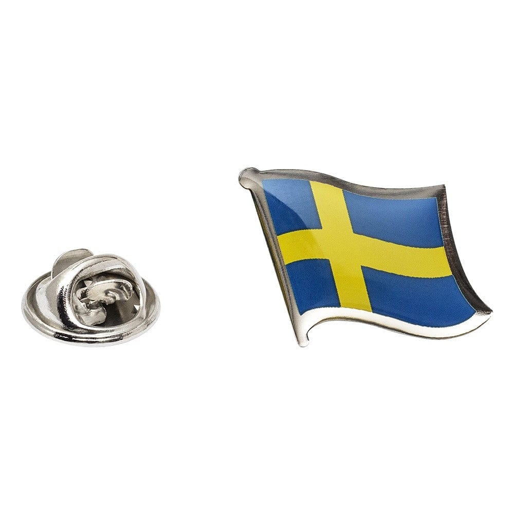 Cufflink Man Lapel Pins Flag of Sweden Lapel Pin - Wavy Flag