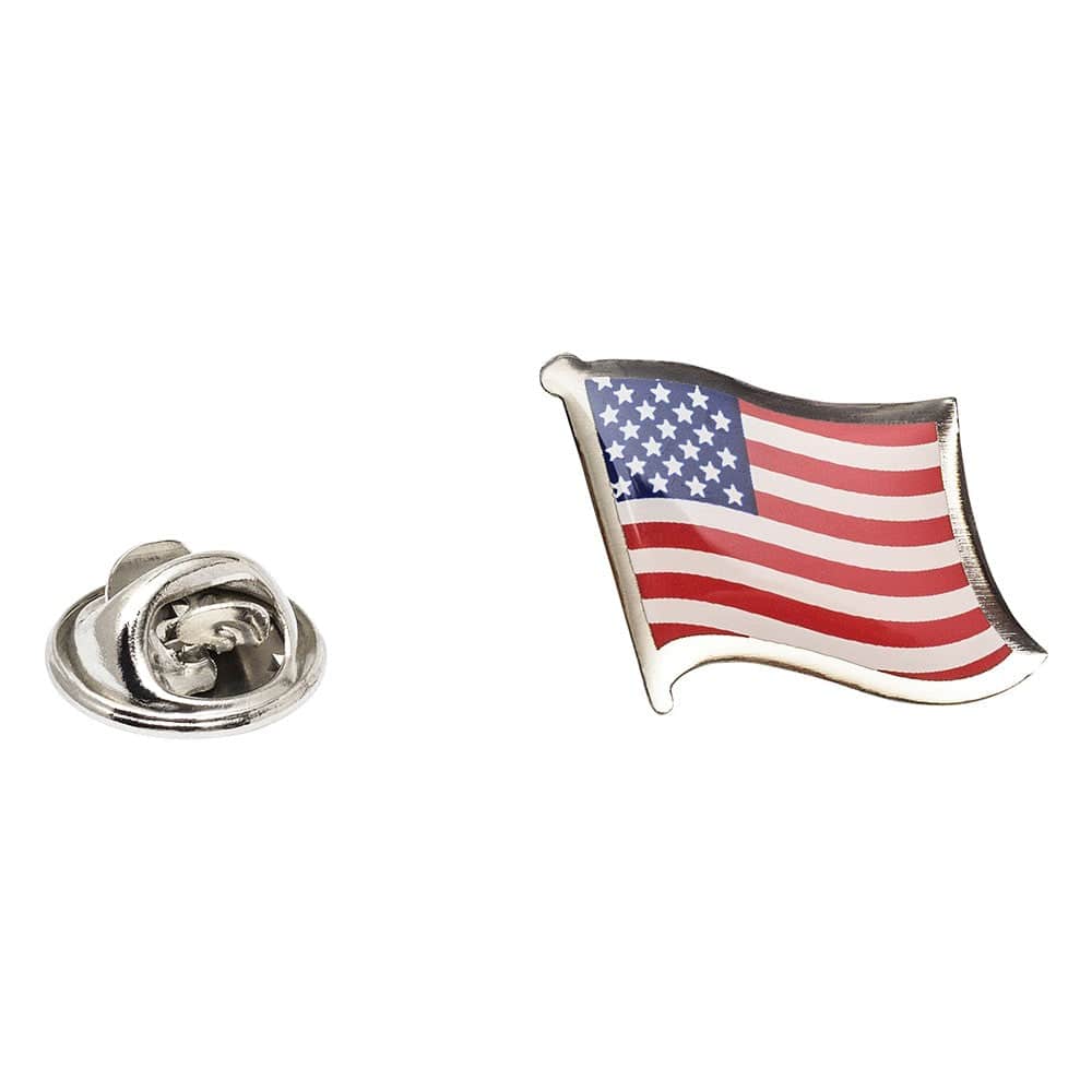 Cufflink Man Lapel Pins Flag of United States Lapel Pin - Wavy Flag