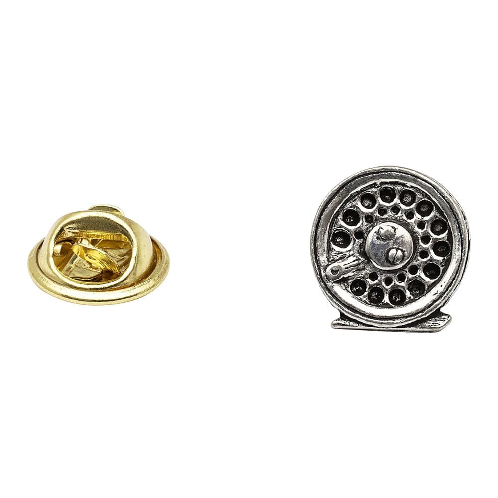 Cufflink Man Lapel Pins Fly Fishing Reel - Fishing - Pewter Lapel Pin Badge