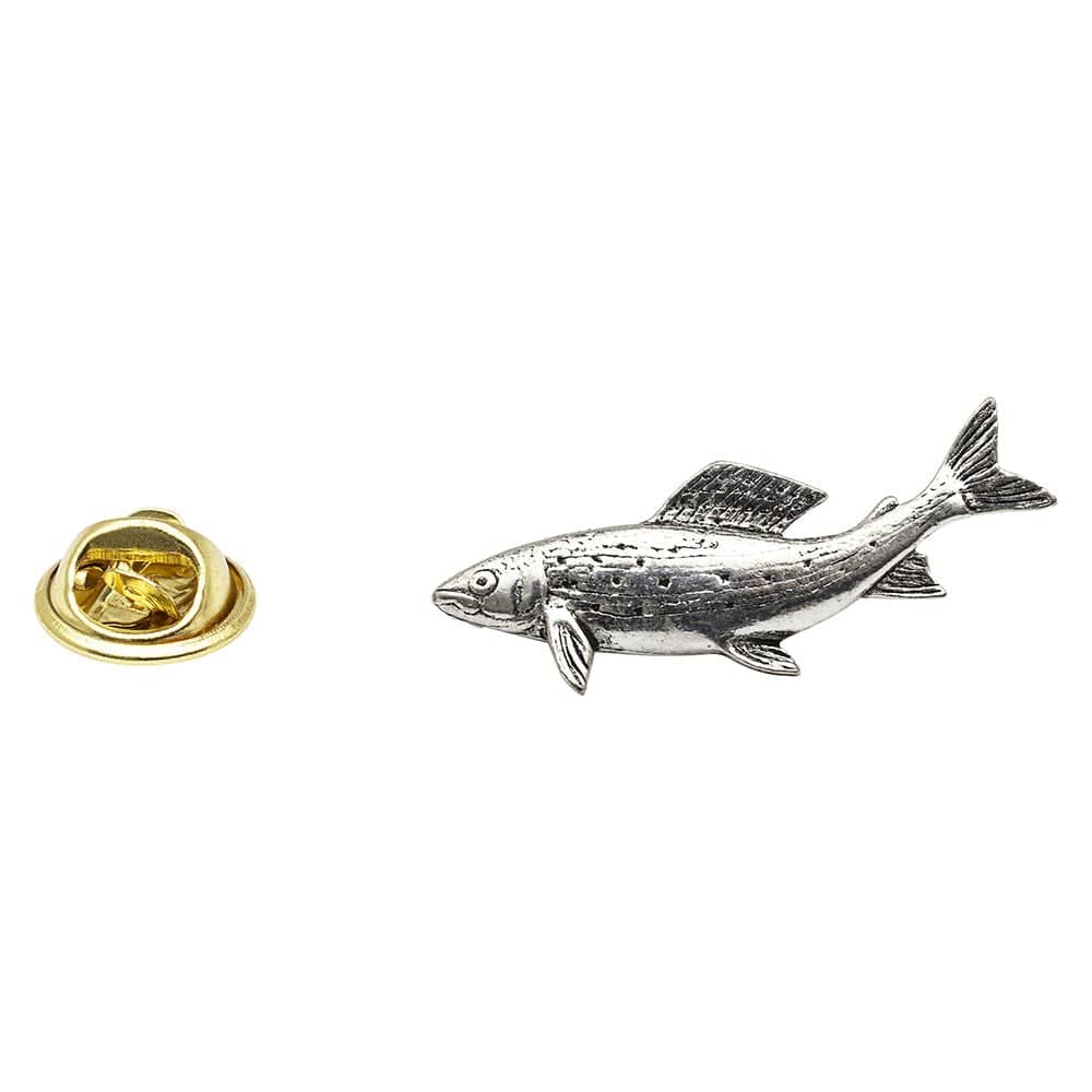 Cufflink Man Lapel Pins Grayling Fish - Fishing -  Pewter Lapel Pin Badge