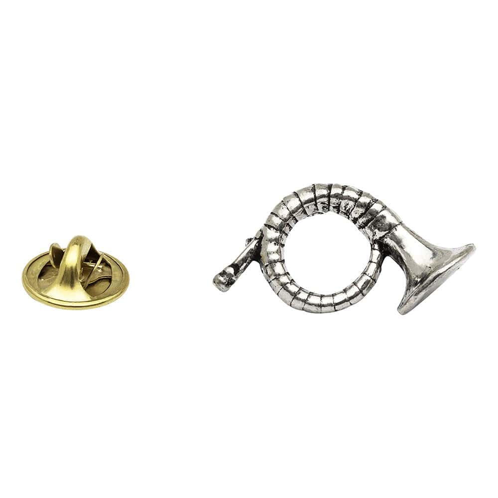 Cufflink Man Lapel Pins Hunting Horn Pewter Lapel Pin Badge