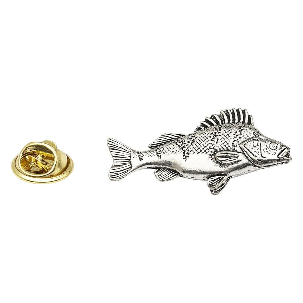 Cufflink Man Lapel Pins Large Perch Fish - Fishing - Pewter Lapel Pin Badge