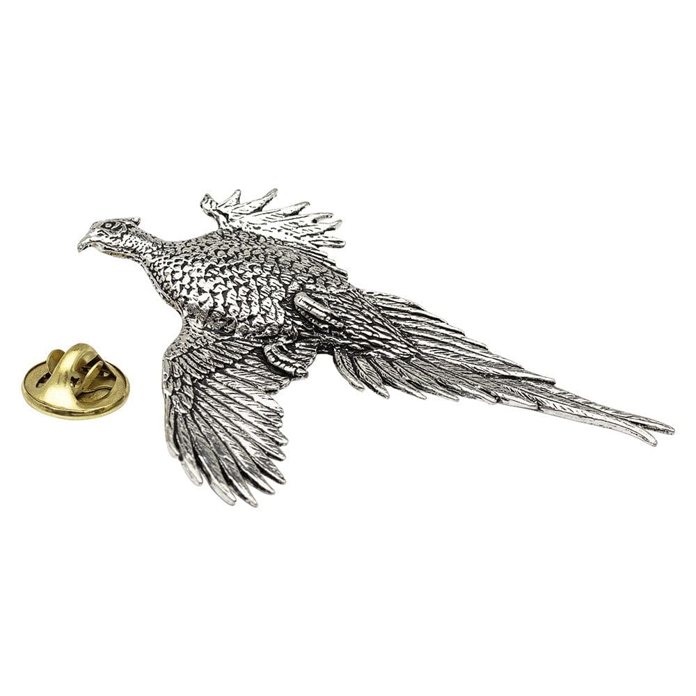 Cufflink Man Lapel Pins Large Pheasant Pewter Lapel Pin Badge