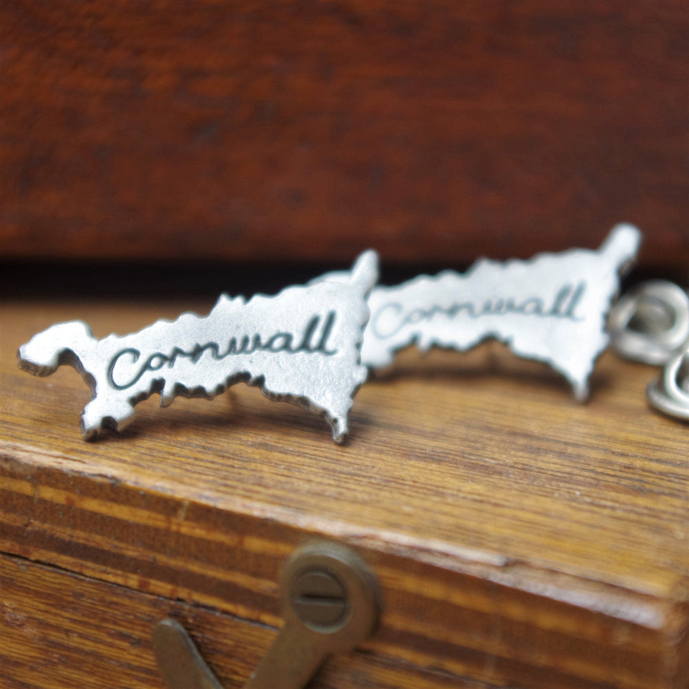 Cufflink Man Lapel Pins Map of Cornwall Lapel Pin