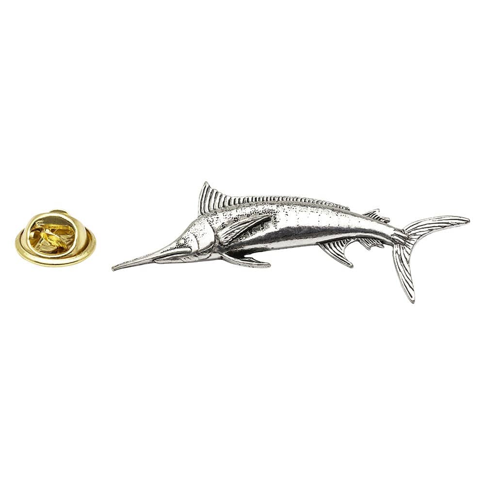 Cufflink Man Lapel Pins Marlin Fish - Fishing - Pewter Lapel Pin Badge