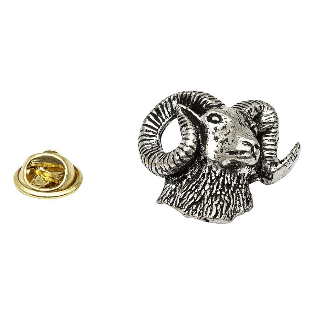 Cufflink Man Lapel Pins Mouflon Stag Pewter Lapel Pin Badge