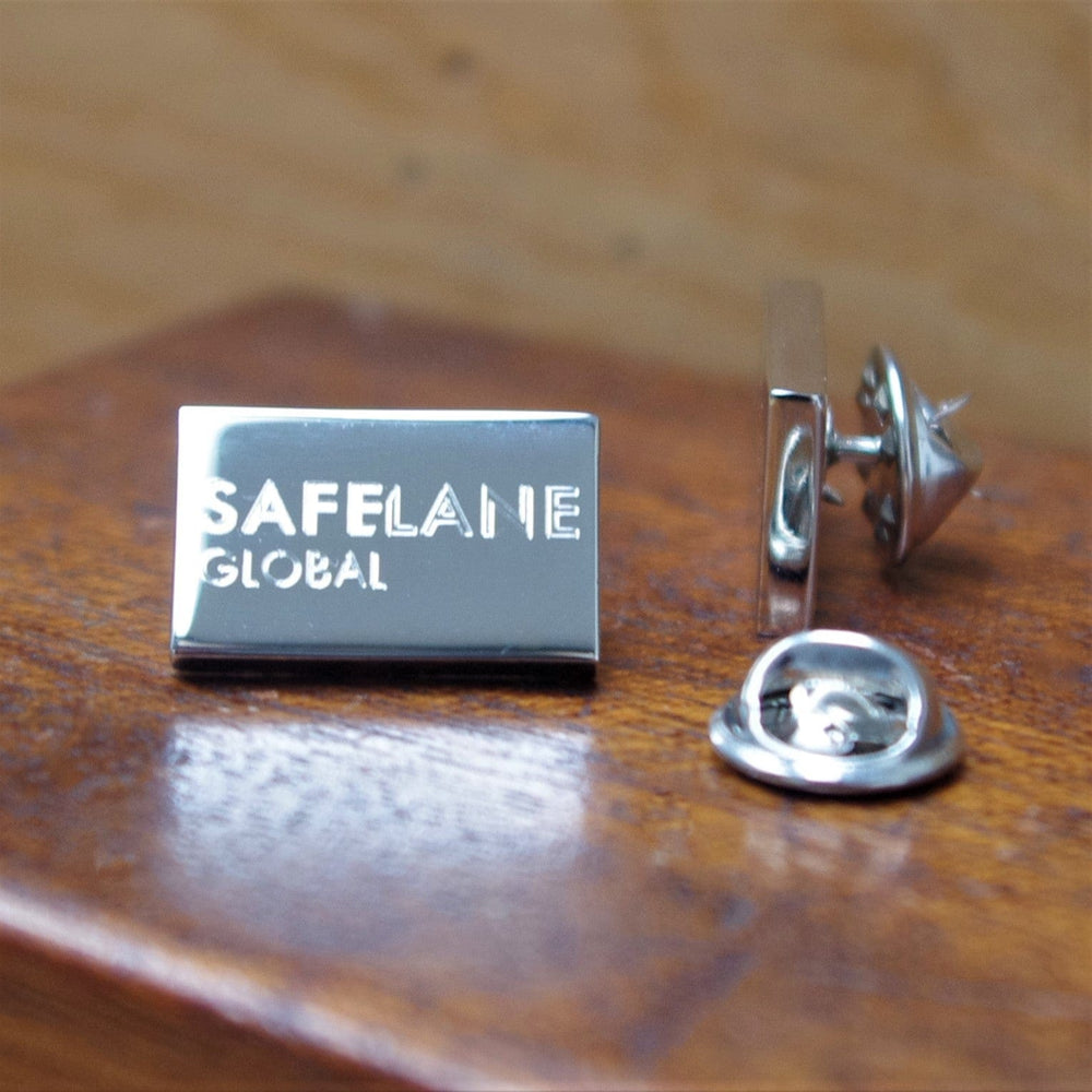 Cufflink Man Lapel Pins - Personalised Lapel Pin Badge - Engraved With Any Design