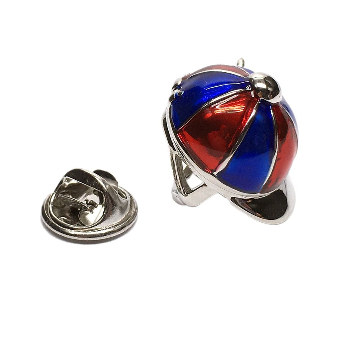 Cufflink Man Lapel Pins Red and Blue Jockeys Helmet Lapel Pin