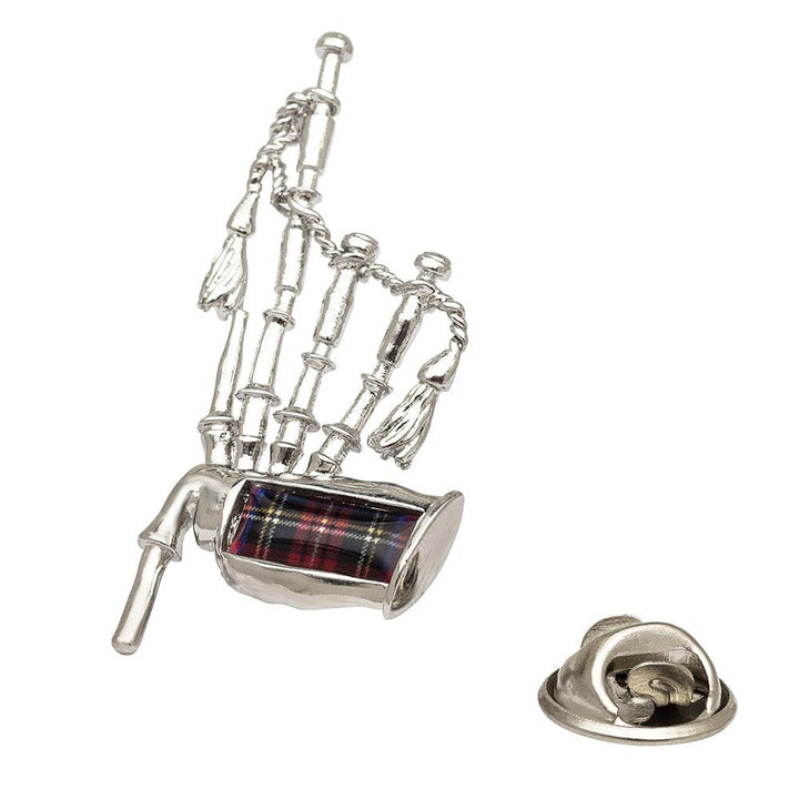 Cufflink Man Lapel Pins Royal Stewart Tartan Bagpipes Lapel Pin