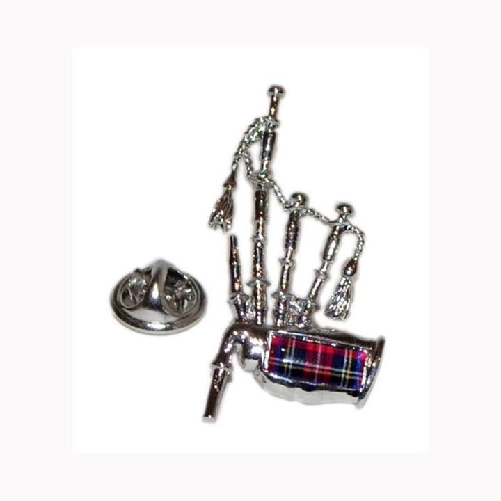 Cufflink Man Lapel Pins Royal Stewart Tartan Bagpipes Lapel Pin