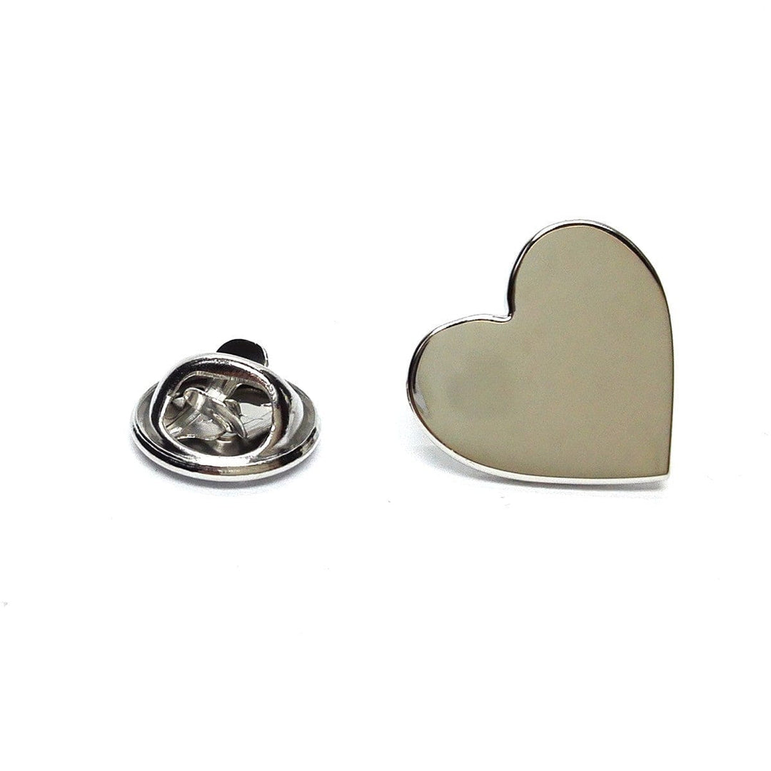 Cufflink Man Lapel Pins Silver  Heart Lapel Pin