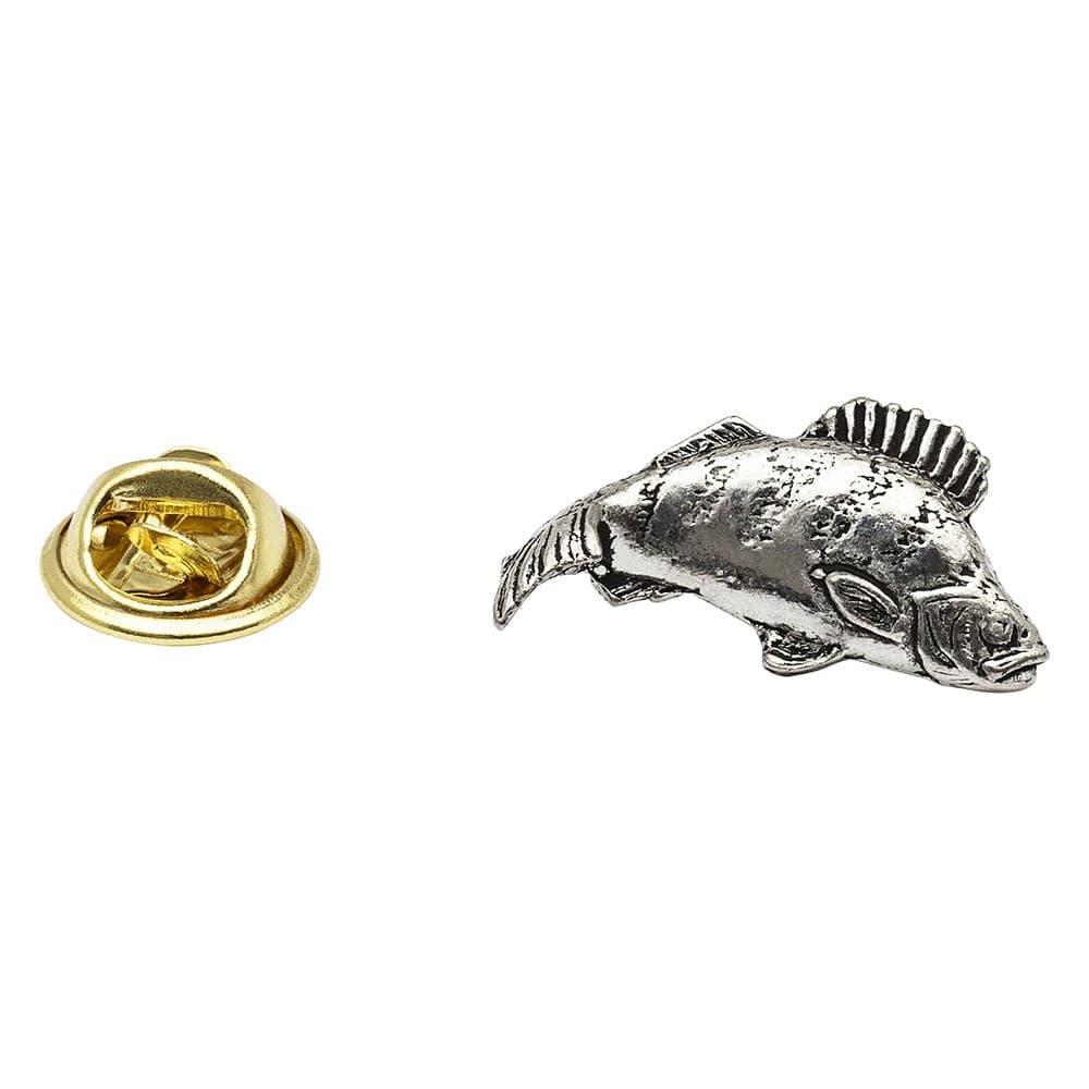 Cufflink Man Lapel Pins Small Perch Fish - Fishing - Pewter Lapel Pin Badge