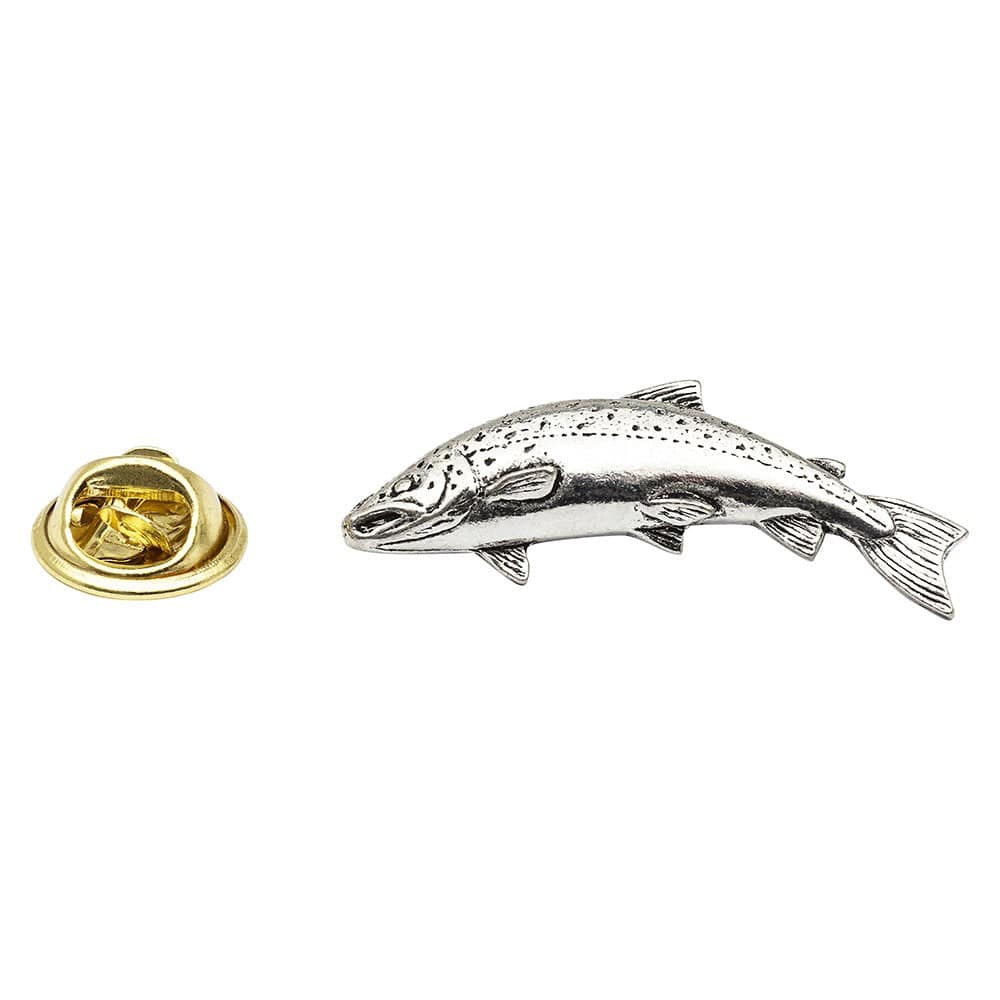 Cufflink Man Lapel Pins Small Salmon Fish - Fishing - Pewter Lapel Pin Badge