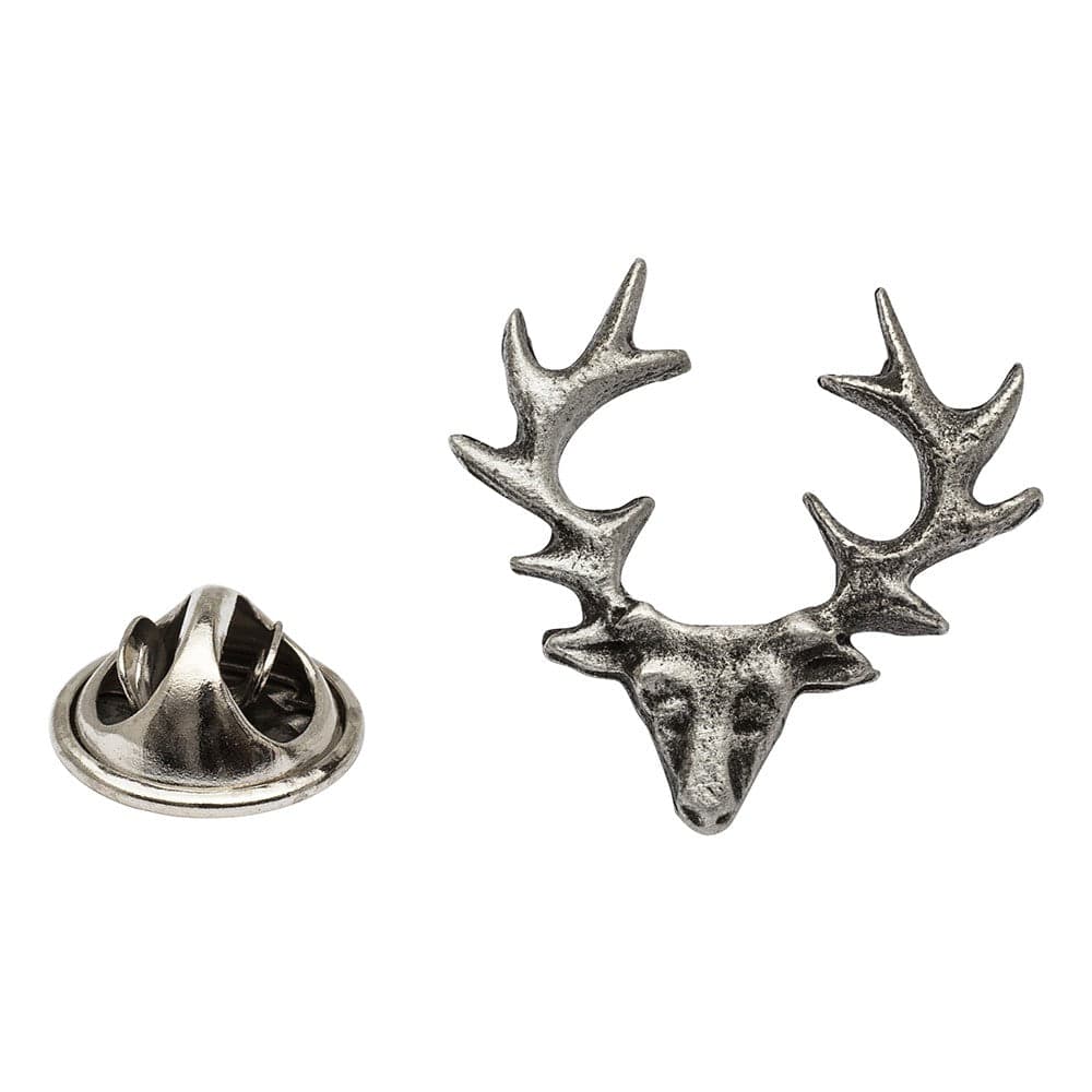 Cufflink Man Lapel Pins Stag Head Pewter Lapel Pin Badge