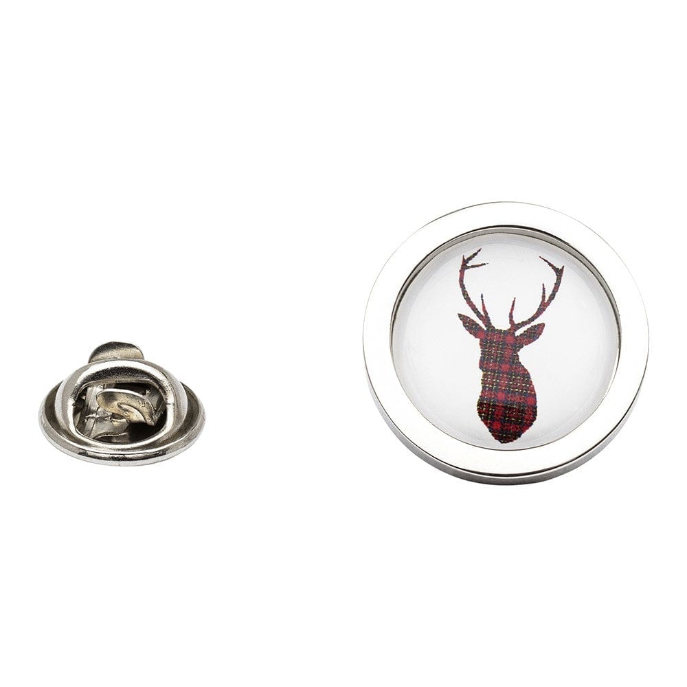 Cufflink Man Lapel Pins Stag Lapel Pin Badge Royal Stewart Tartan