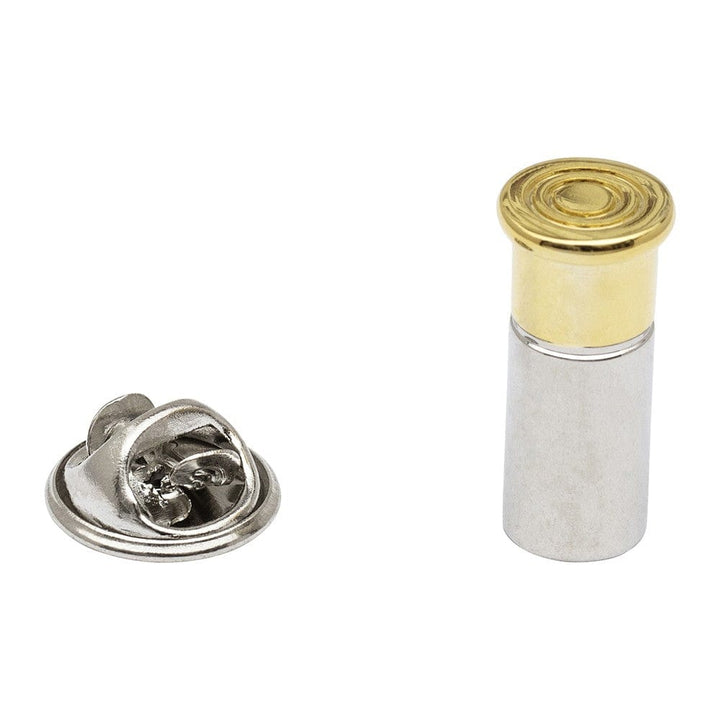 Cufflink Man Lapel Pins Two Tone  Shotgun Cartridge Lapel Pin - Lapel Badge