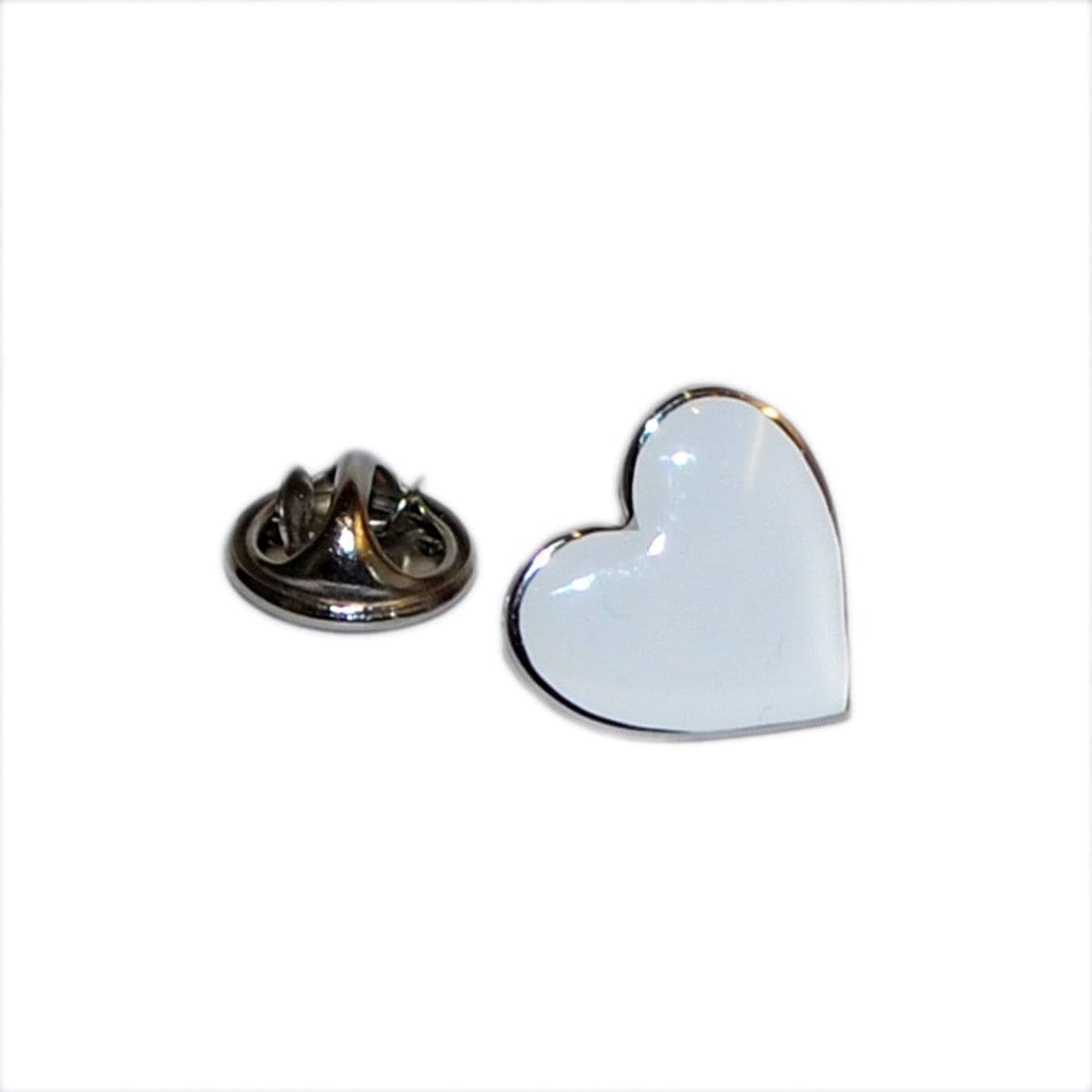 Cufflink Man Lapel Pins White Heart Lapel Pin