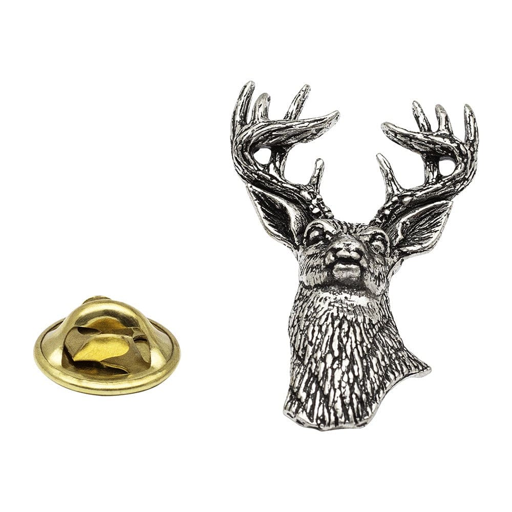 Cufflink Man Lapel Pins White Tailed Deer Pewter Lapel Pin Badge