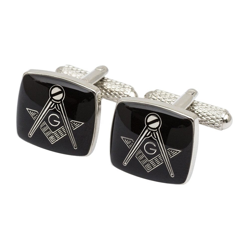 Cufflink Man Tie Clip Sets Black Masonic G Tie bar and Cufflinks  Set