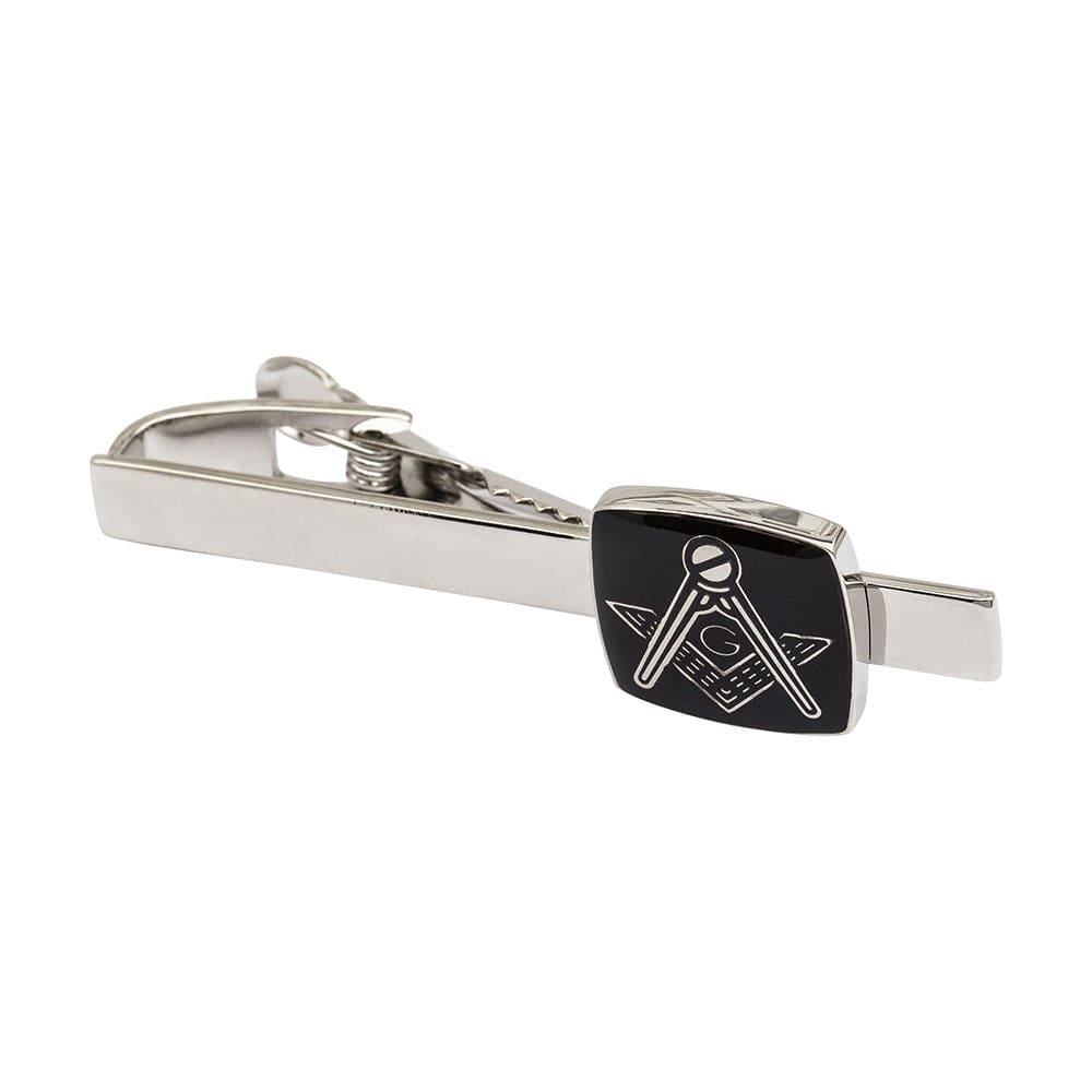 Cufflink Man Tie Clip Sets Black Masonic G Tie bar and Cufflinks  Set