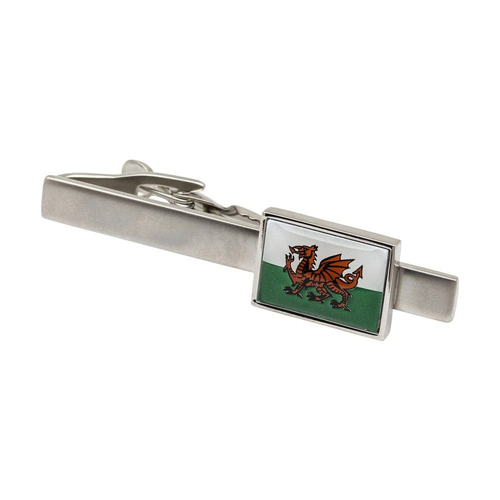 Cufflink Man Tie Clip Sets Flag of Wales Cufflinks and Tie Clip Gift Set.