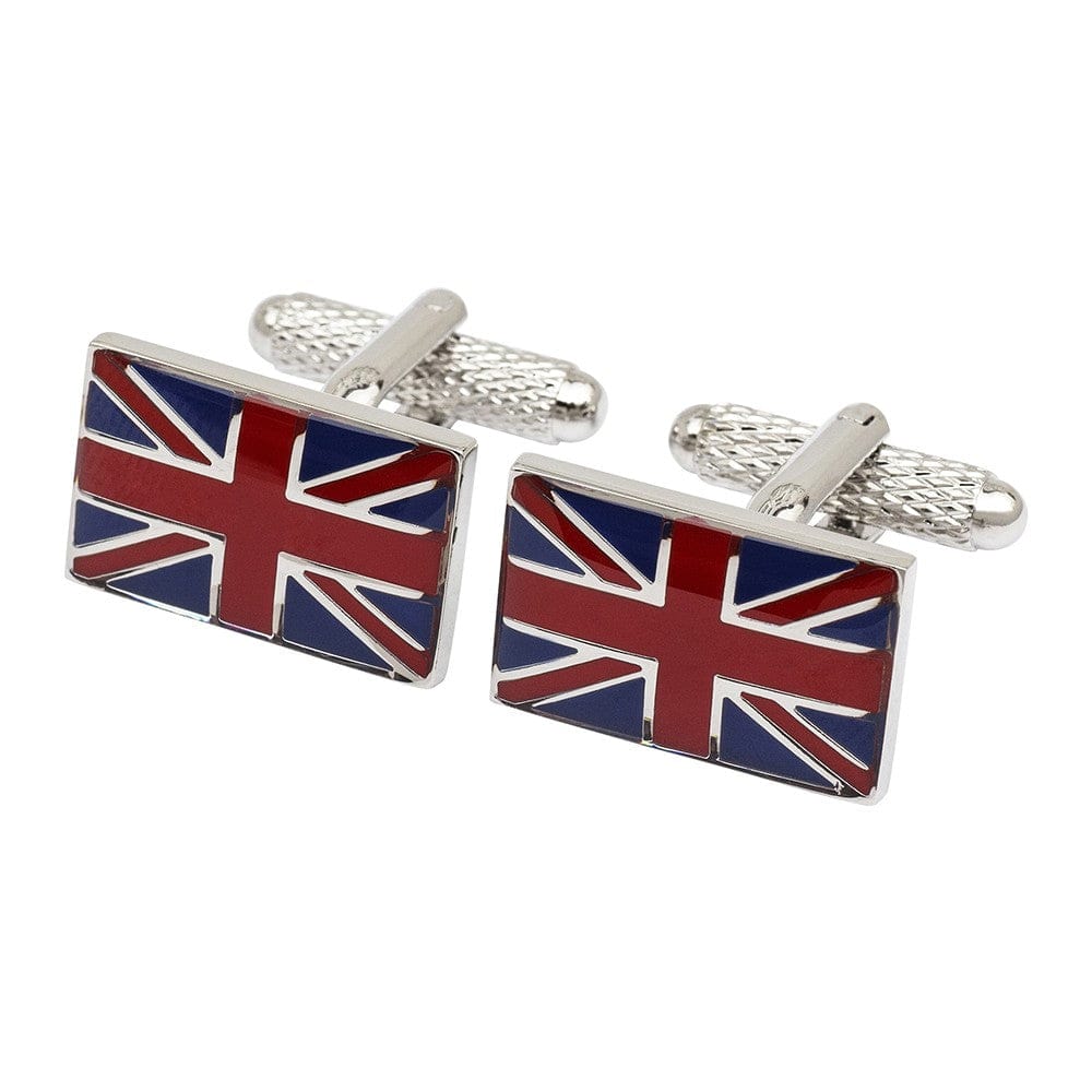 Cufflink Man Tie Clip Sets Union Jack Flag Cufflinks and Tie Clip Gift Set