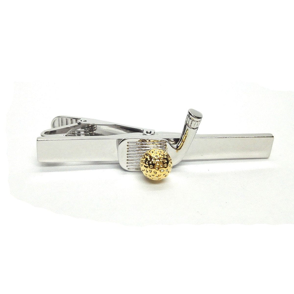 Cufflink Man Tie Clips Golf Club and Ball Tie Bar - Tie Clip