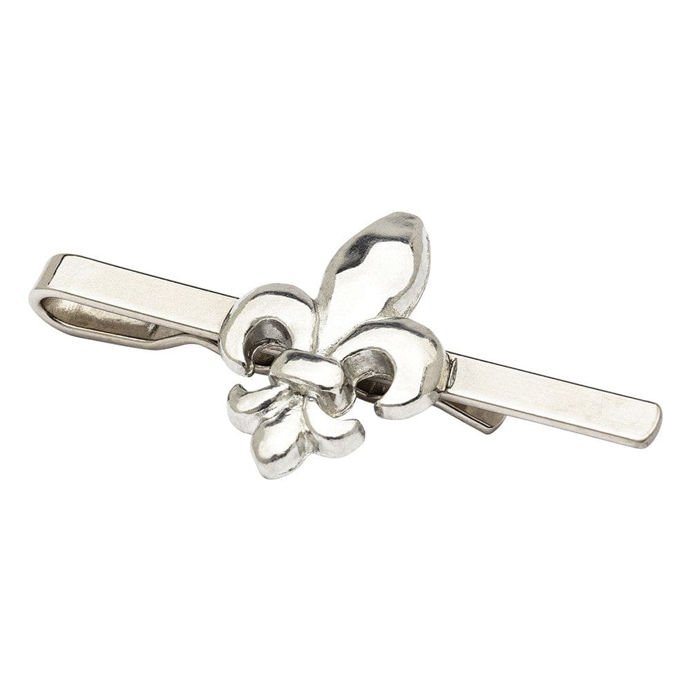 Cufflink Man Tie Clips Pewter Fleur De Lis Tie Slide