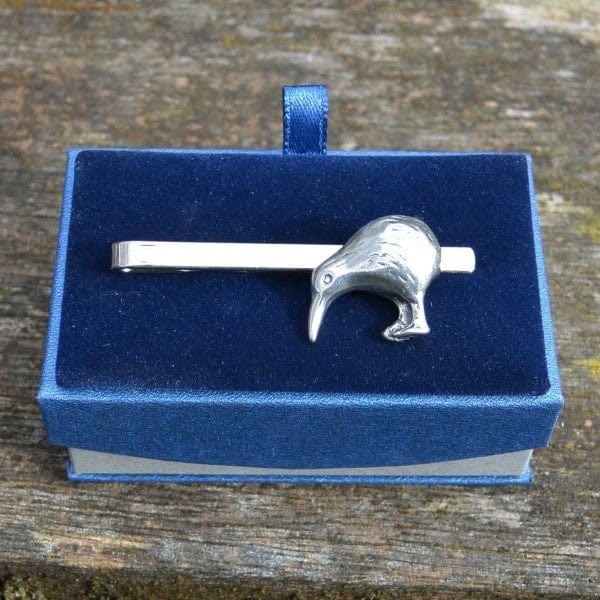 Cufflink Man Tie Clips Pewter Kiwi Bird Tie Slide