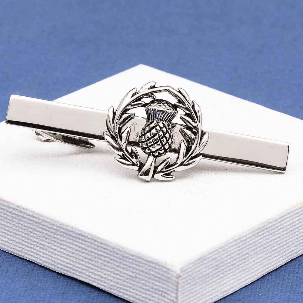 Cufflink Man Tie Clips Scottish Thistle Tie Slide