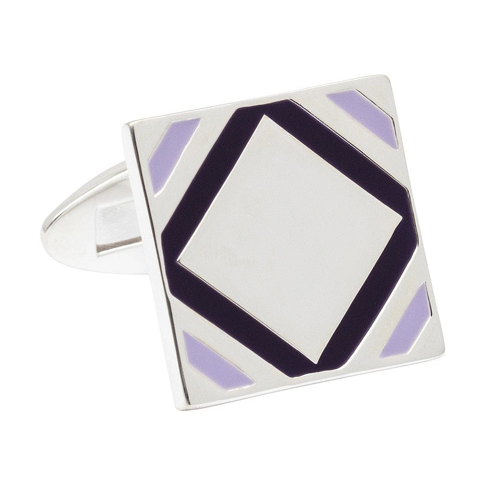 Fred Bennett Cufflinks 925 Silver and Purple Cufflinks