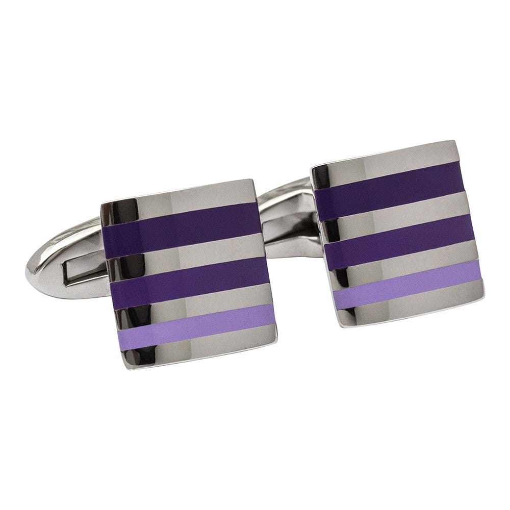 Fred Bennett Cufflinks Purple Striped Cufflinks Fredbennett