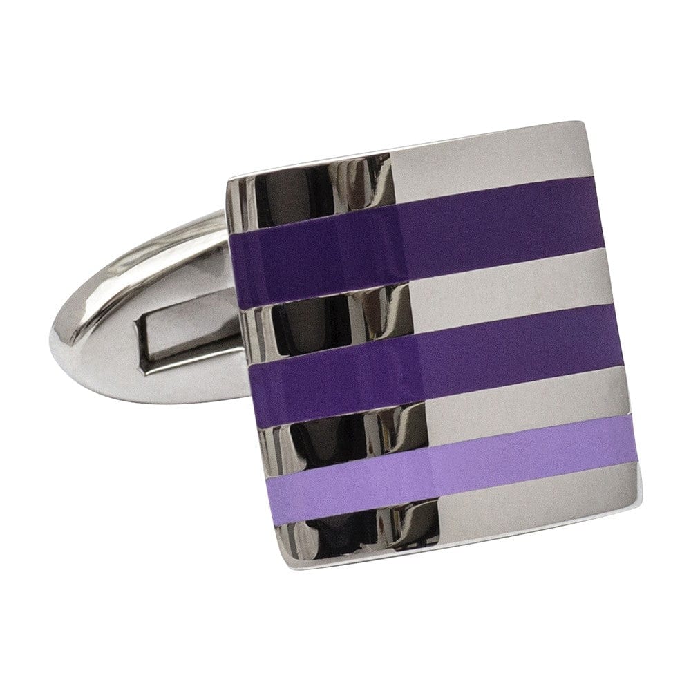 Fred Bennett Cufflinks Purple Striped Cufflinks Fredbennett