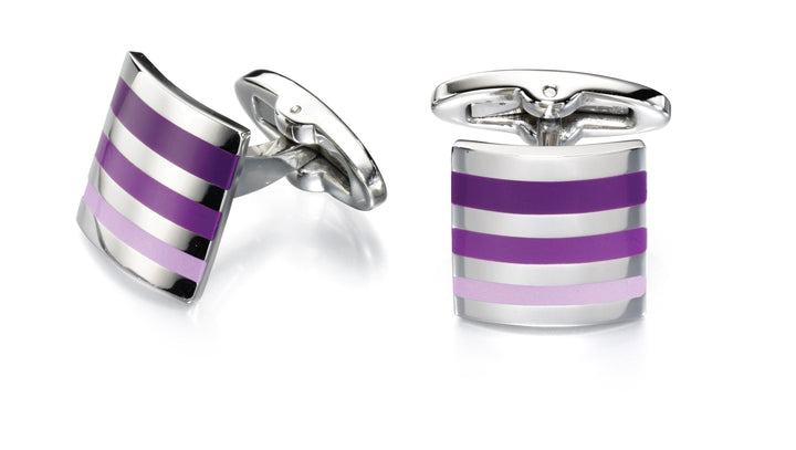 Fred Bennett Cufflinks Purple Striped Cufflinks Fredbennett