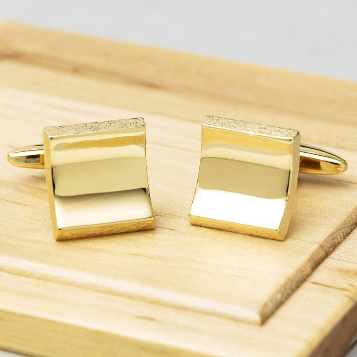 James Kinross Cufflinks Arched Illusion Cufflinks Gold Edition