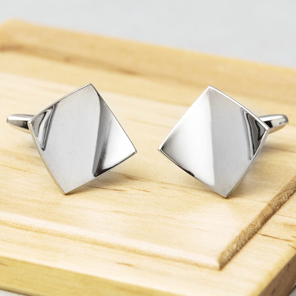 James Kinross Cufflinks Cando Curl Cufflinks Silver Edition