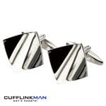 James Kinross Cufflinks Cando Curl Cufflinks Silver Edition