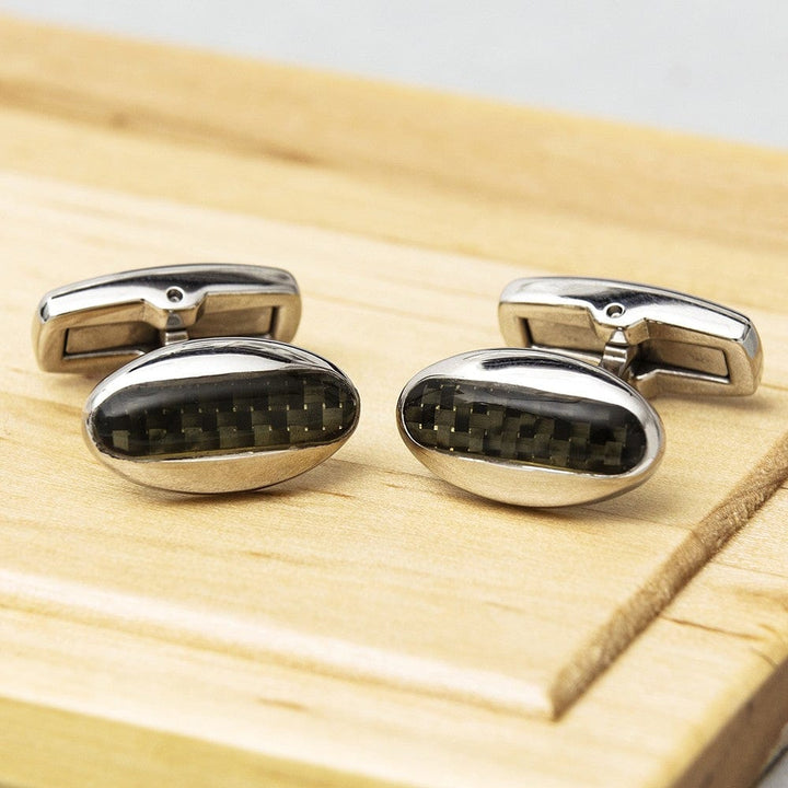 James Kinross Cufflinks Carbon Reflections Cufflinks