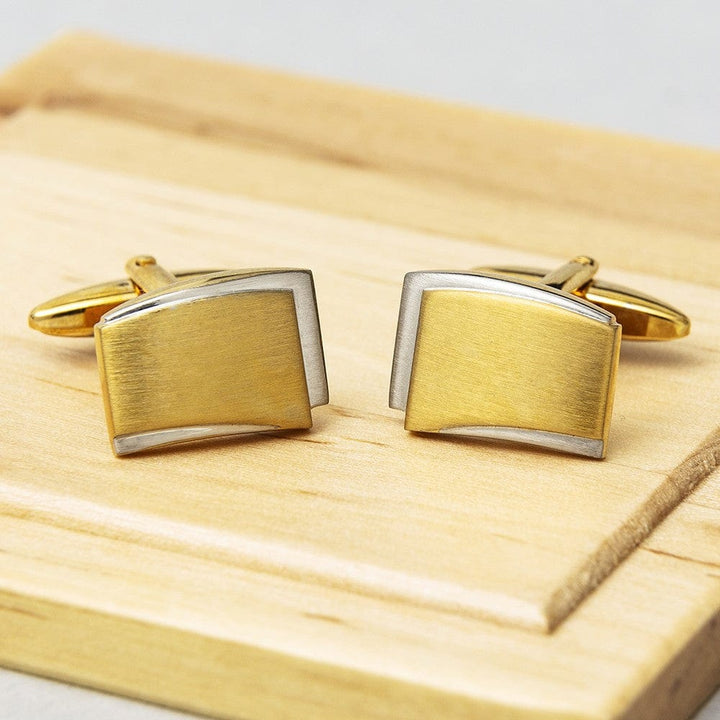 James Kinross Cufflinks Eden Brushed Gold Cufflinks